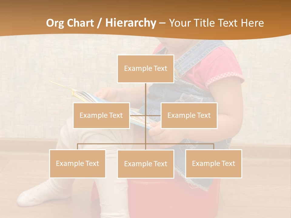 Little Girl Sitting On Red Potty With Open Book PowerPoint Template