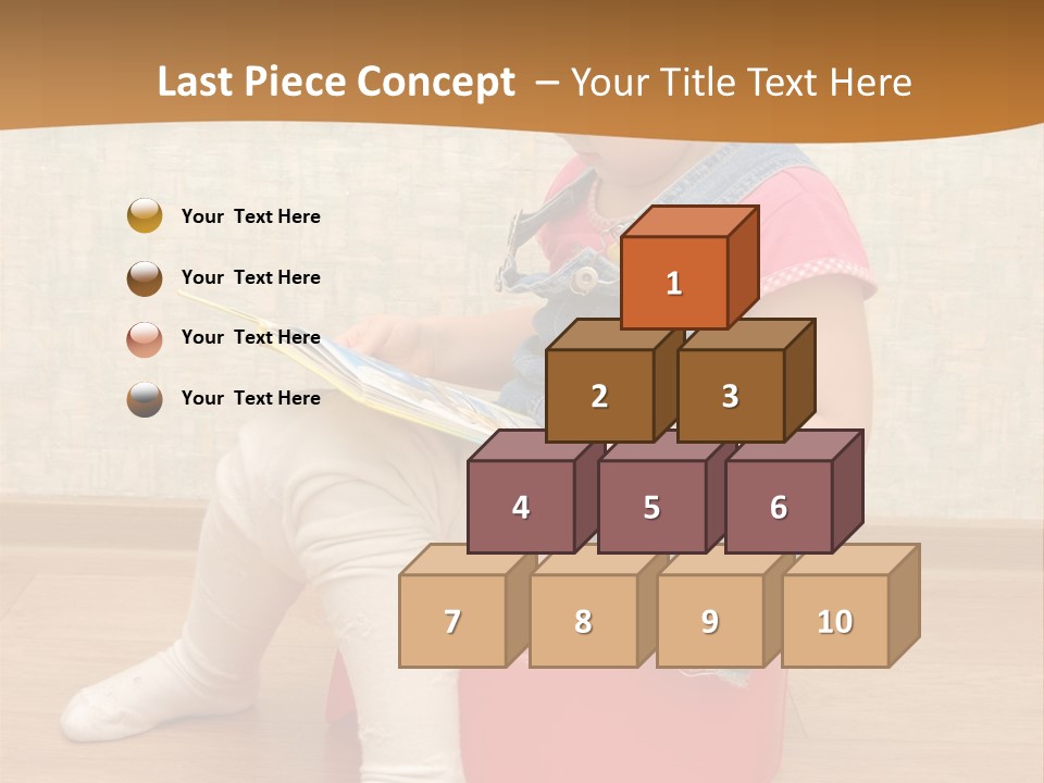 Little Girl Sitting On Red Potty With Open Book PowerPoint Template