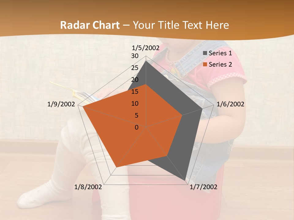 Little Girl Sitting On Red Potty With Open Book PowerPoint Template