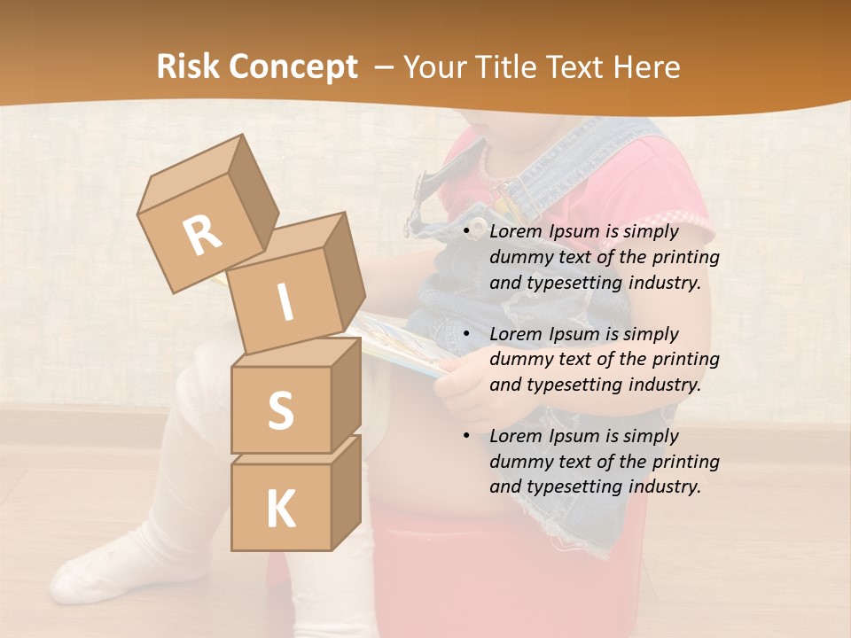 Little Girl Sitting On Red Potty With Open Book PowerPoint Template