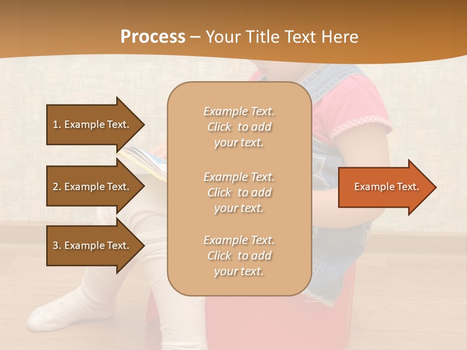 Little Girl Sitting On Red Potty With Open Book PowerPoint Template
