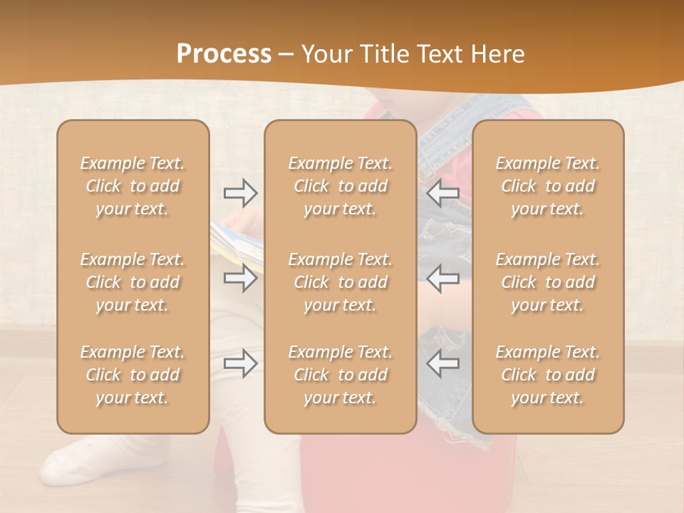 Little Girl Sitting On Red Potty With Open Book PowerPoint Template