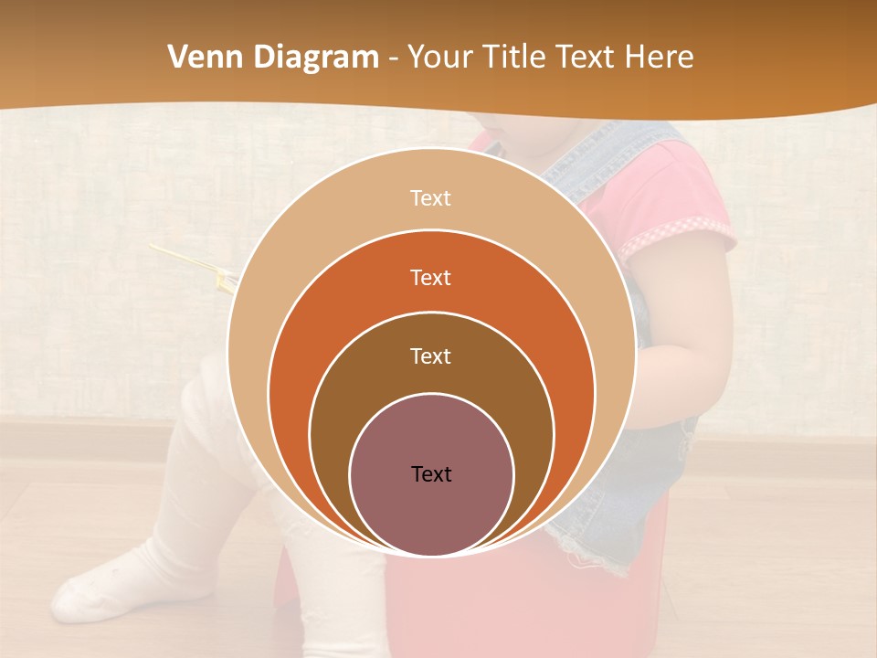 Little Girl Sitting On Red Potty With Open Book PowerPoint Template