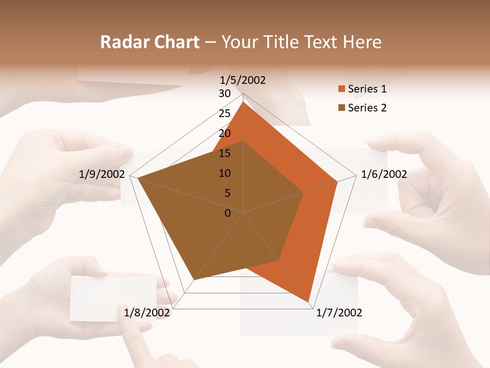 Set Of Hand Holding An Empty Business Card Over White PowerPoint Template
