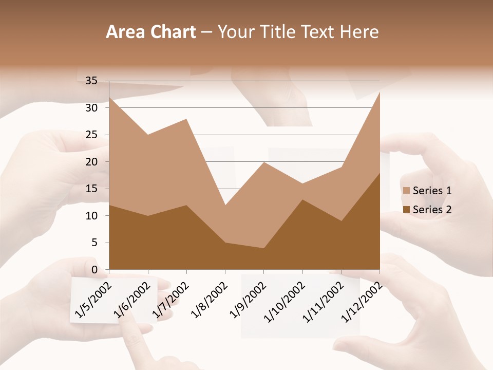 Set Of Hand Holding An Empty Business Card Over White PowerPoint Template