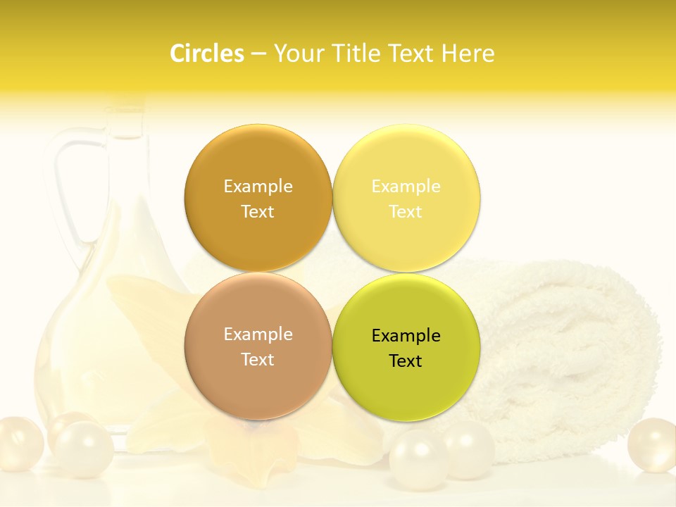 Spa Composition With Massage Oil Isolated On White Background PowerPoint Template