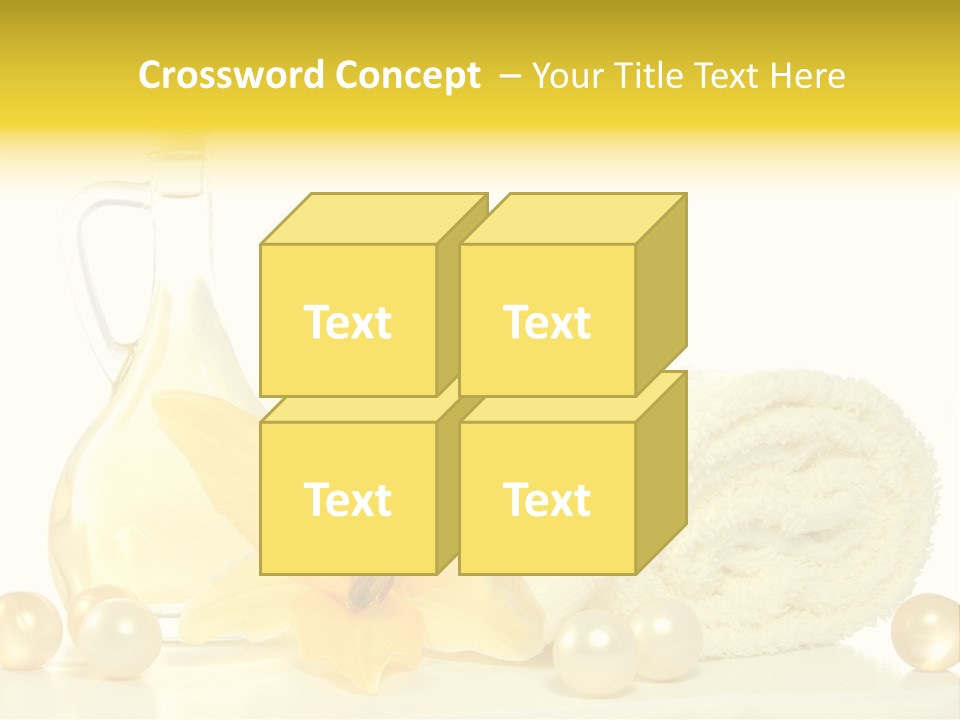 Spa Composition With Massage Oil Isolated On White Background PowerPoint Template