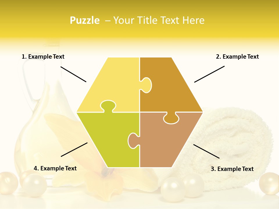 Spa Composition With Massage Oil Isolated On White Background PowerPoint Template