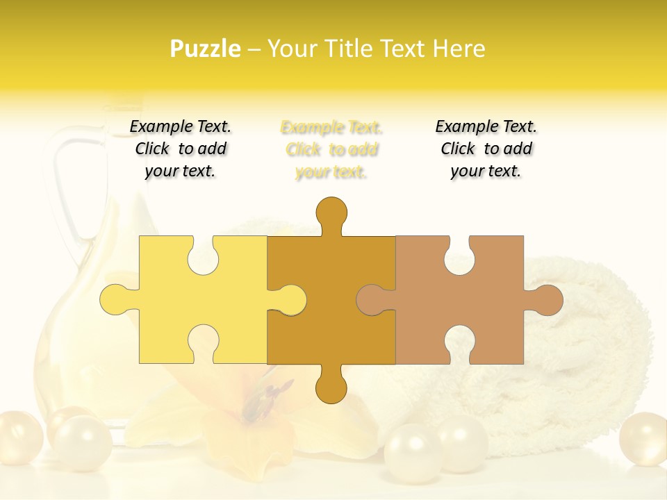 Spa Composition With Massage Oil Isolated On White Background PowerPoint Template