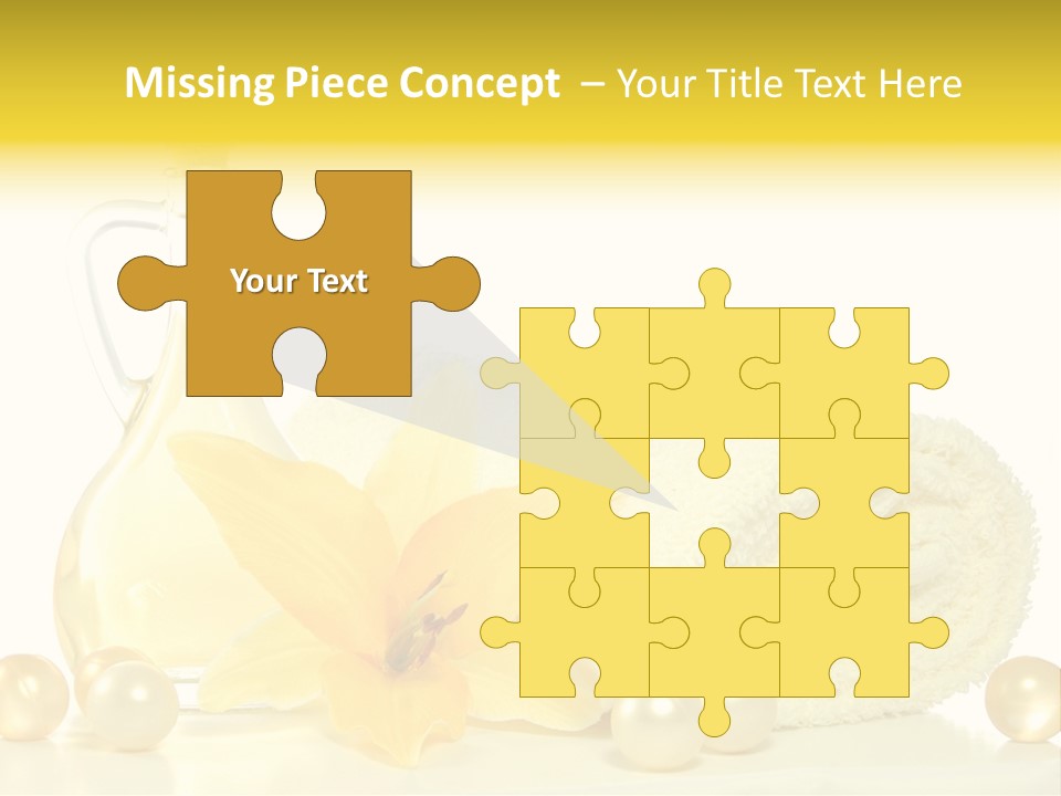 Spa Composition With Massage Oil Isolated On White Background PowerPoint Template