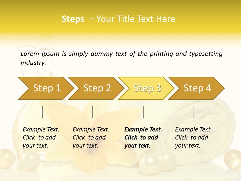 Spa Composition With Massage Oil Isolated On White Background PowerPoint Template