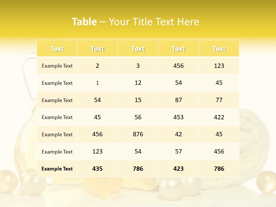 Spa Composition With Massage Oil Isolated On White Background PowerPoint Template