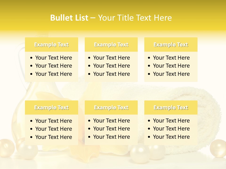 Spa Composition With Massage Oil Isolated On White Background PowerPoint Template