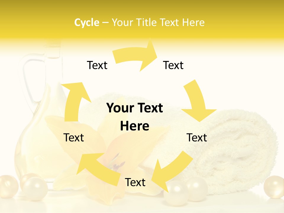 Spa Composition With Massage Oil Isolated On White Background PowerPoint Template