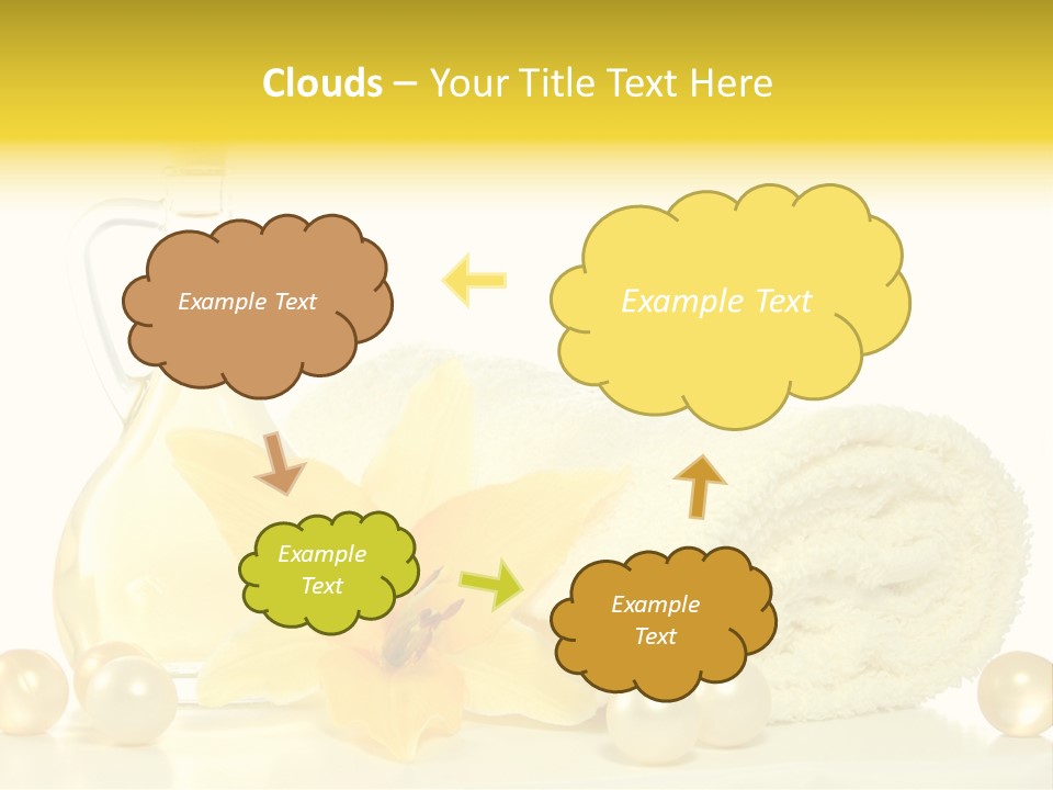 Spa Composition With Massage Oil Isolated On White Background PowerPoint Template