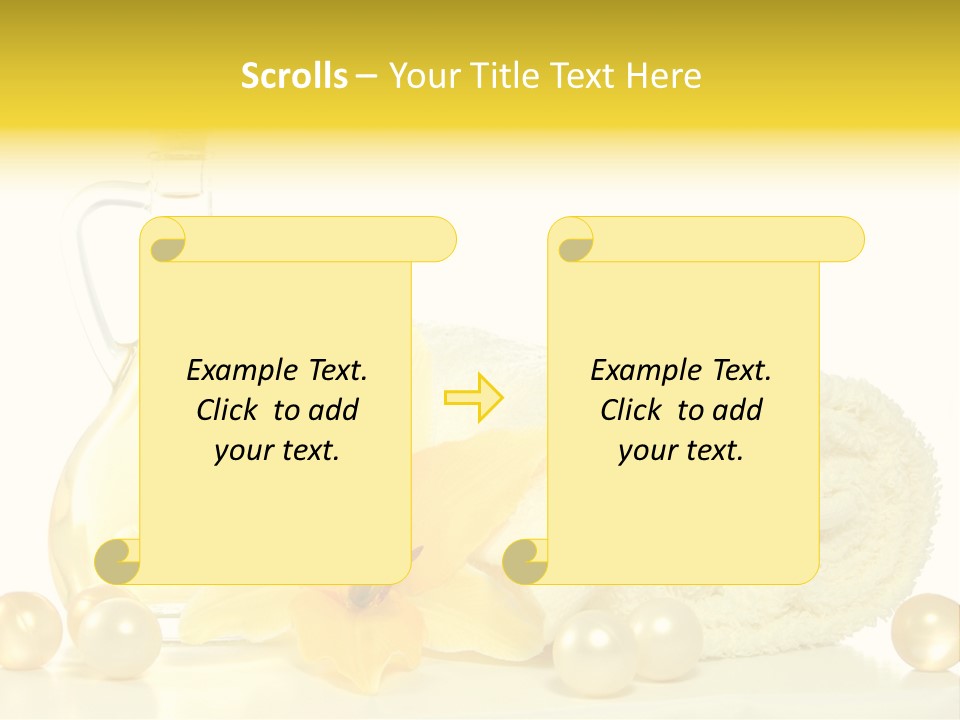 Spa Composition With Massage Oil Isolated On White Background PowerPoint Template