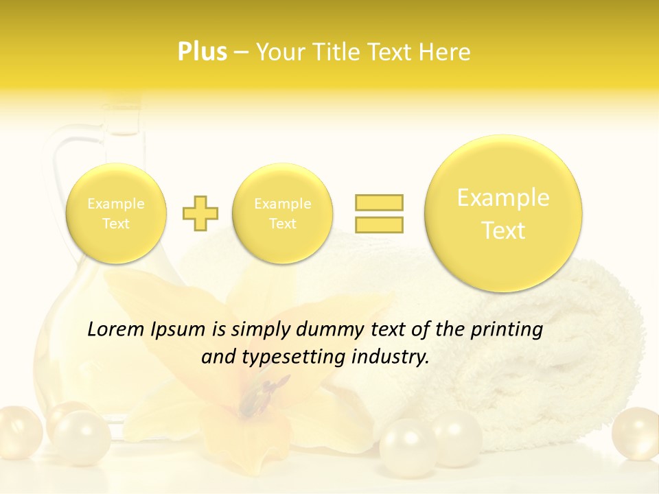 Spa Composition With Massage Oil Isolated On White Background PowerPoint Template