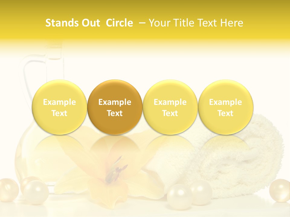 Spa Composition With Massage Oil Isolated On White Background PowerPoint Template