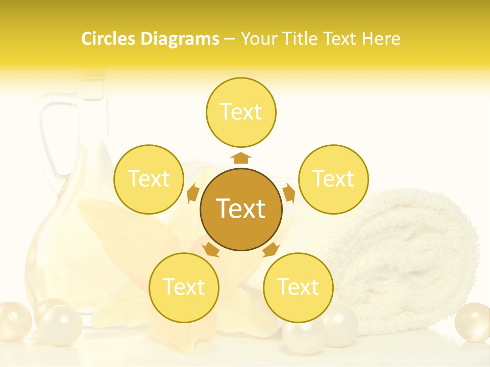 Spa Composition With Massage Oil Isolated On White Background PowerPoint Template