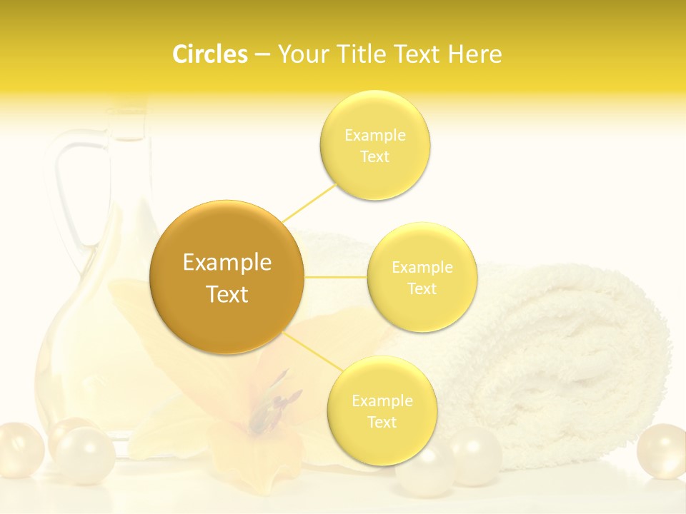 Spa Composition With Massage Oil Isolated On White Background PowerPoint Template