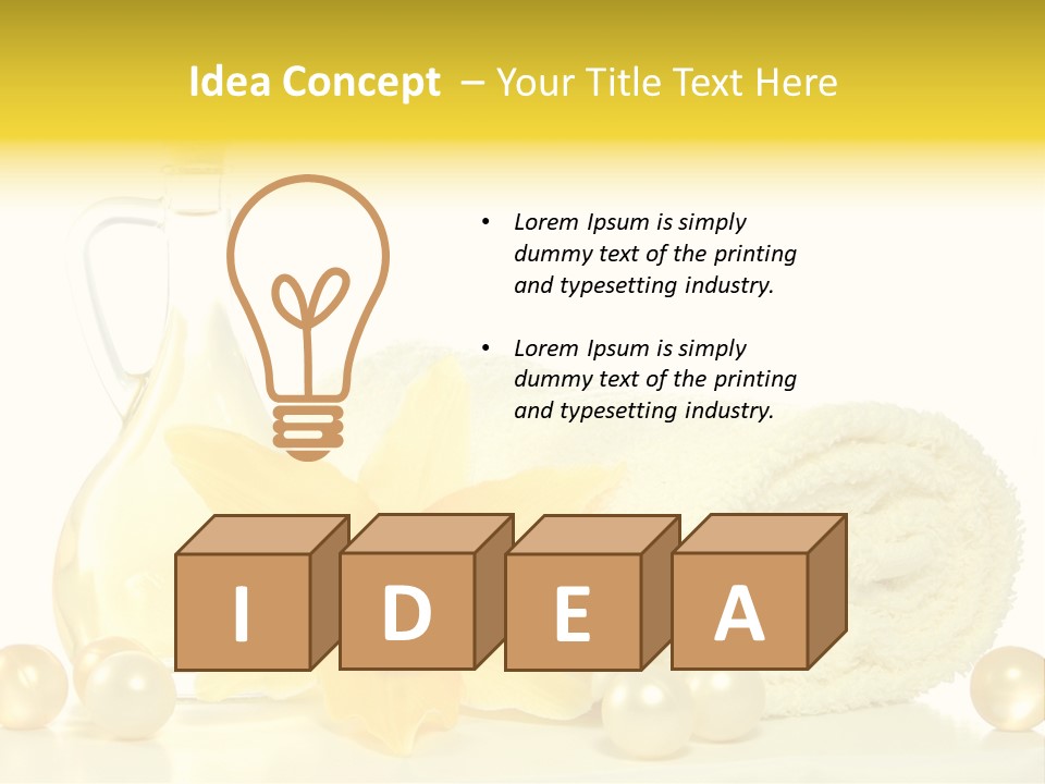 Spa Composition With Massage Oil Isolated On White Background PowerPoint Template