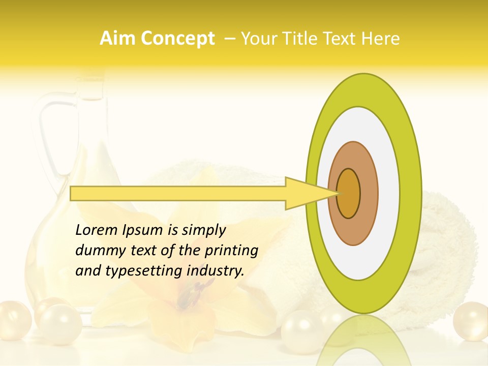 Spa Composition With Massage Oil Isolated On White Background PowerPoint Template