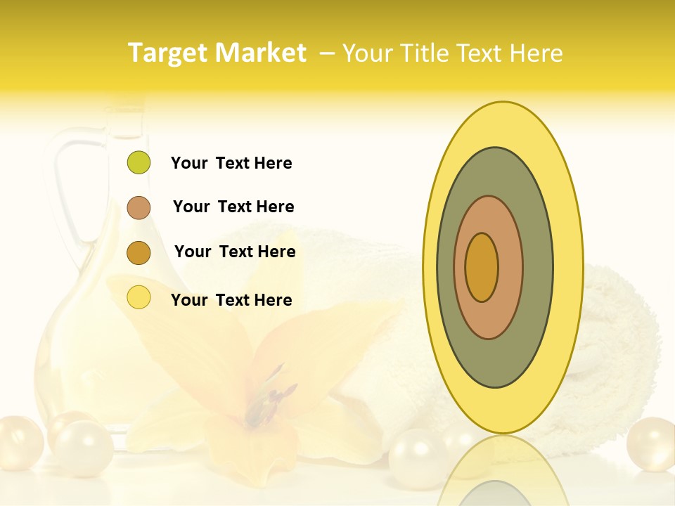 Spa Composition With Massage Oil Isolated On White Background PowerPoint Template