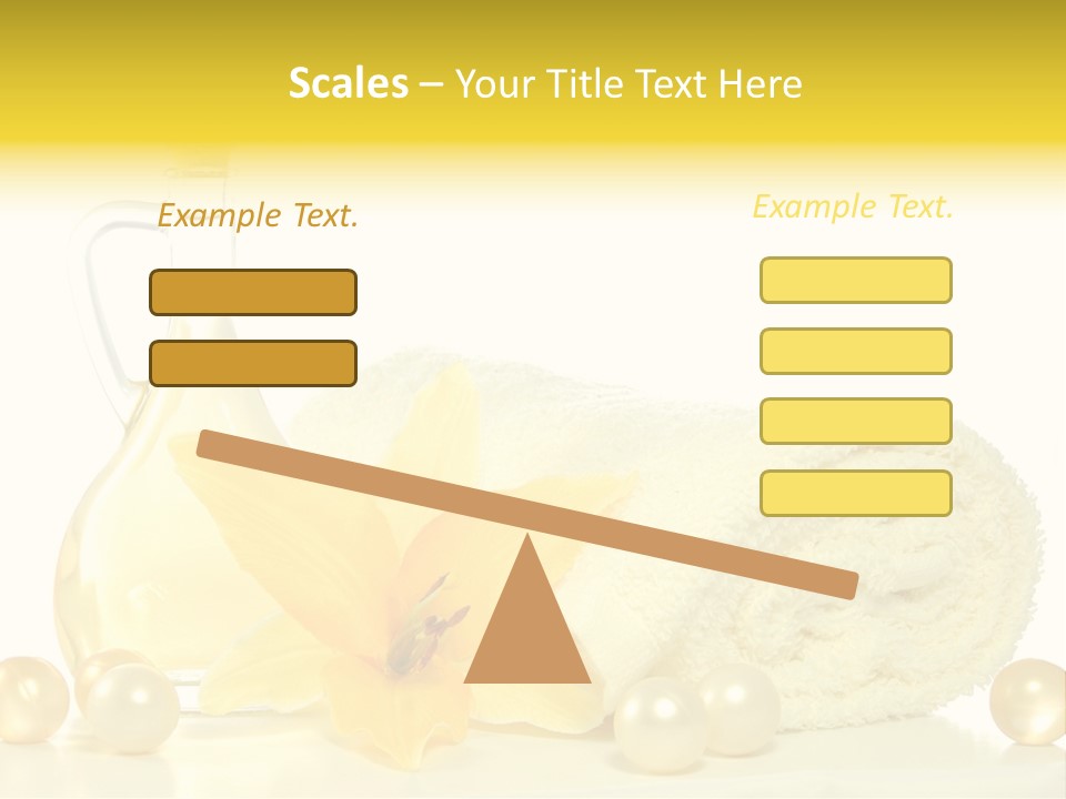 Spa Composition With Massage Oil Isolated On White Background PowerPoint Template