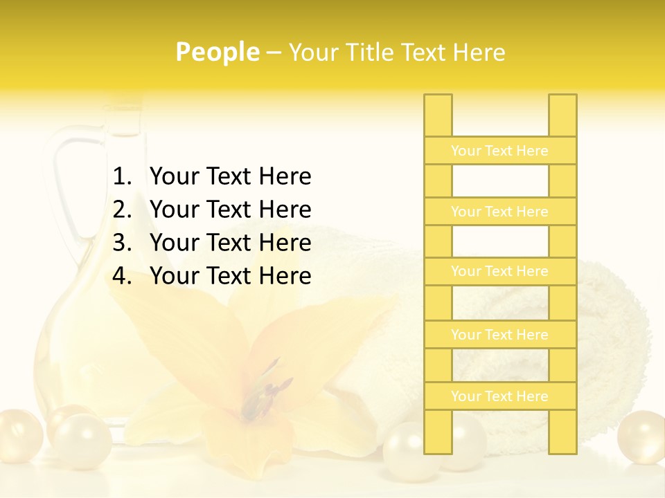 Spa Composition With Massage Oil Isolated On White Background PowerPoint Template