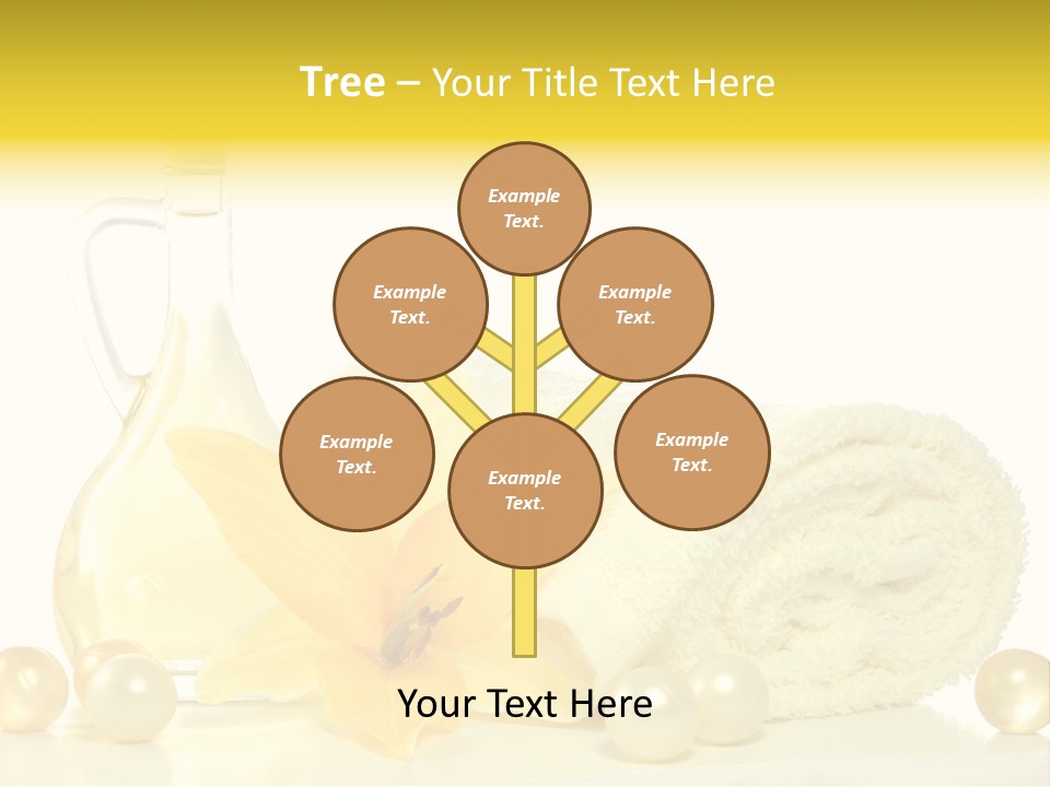 Spa Composition With Massage Oil Isolated On White Background PowerPoint Template