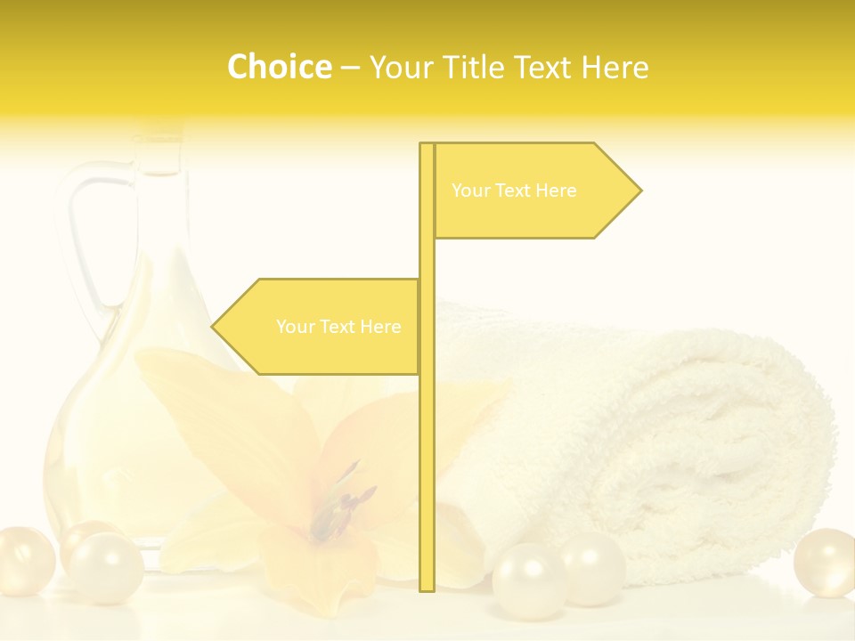 Spa Composition With Massage Oil Isolated On White Background PowerPoint Template