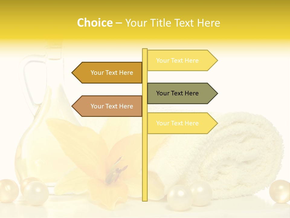 Spa Composition With Massage Oil Isolated On White Background PowerPoint Template