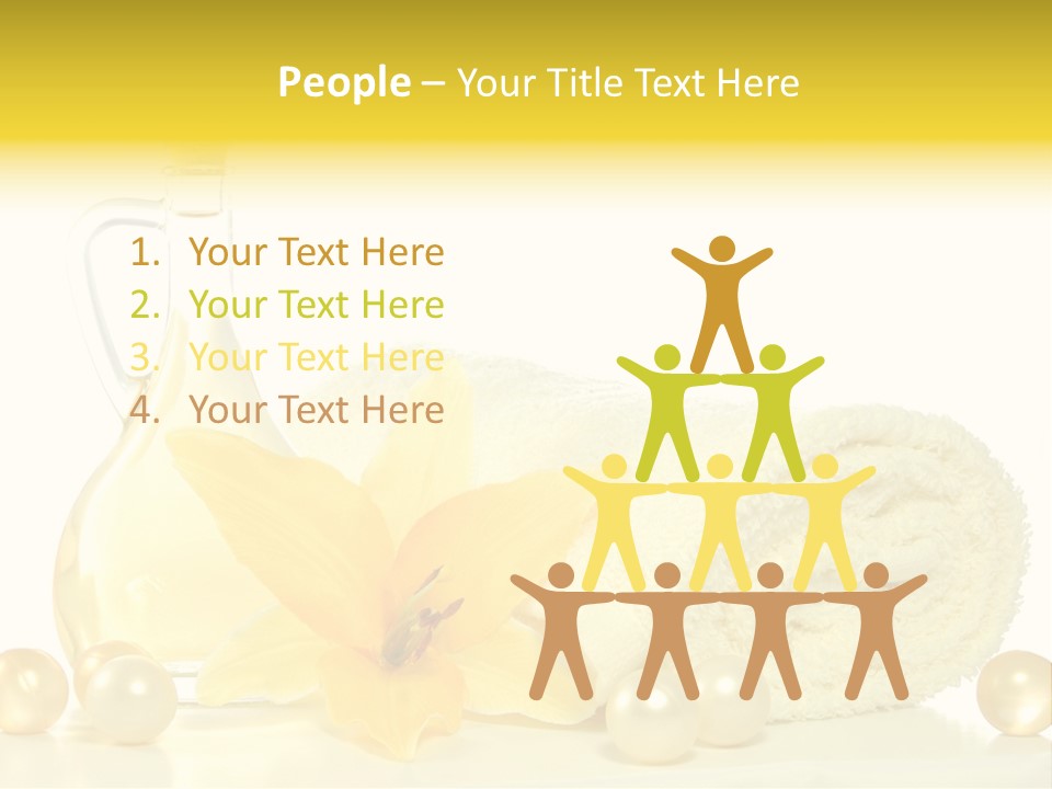 Spa Composition With Massage Oil Isolated On White Background PowerPoint Template