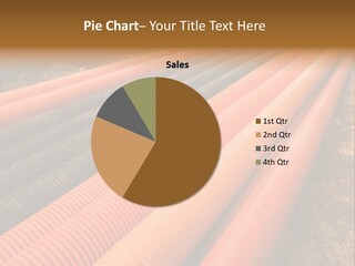 Orange And Black Plastic Pipes In A Ditch PowerPoint Template