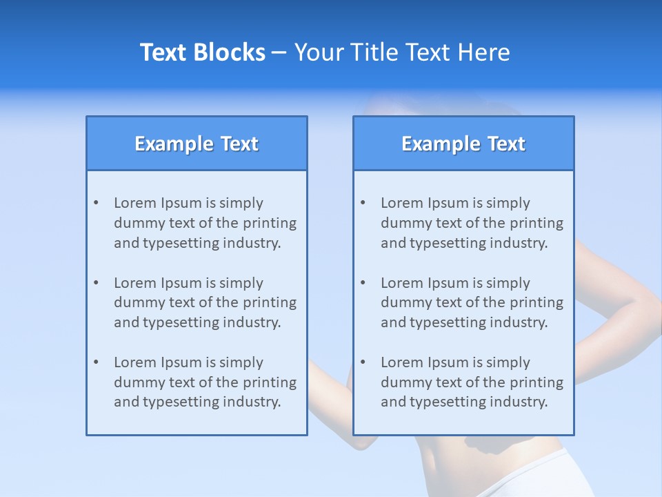 Sporty Woman Runner In Profile On A Hot Summer Day. A Lot Of Copy Space. PowerPoint Template