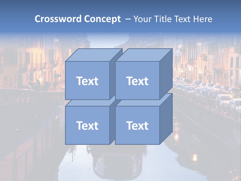 View Of The Milan Canal. Milan, Italy PowerPoint Template