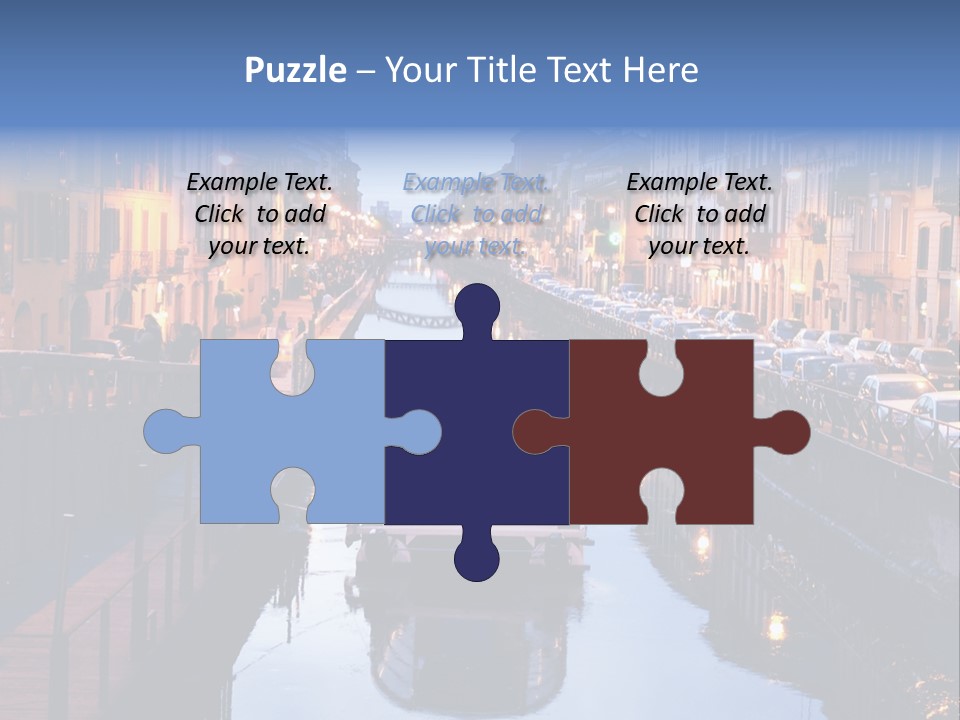 View Of The Milan Canal. Milan, Italy PowerPoint Template