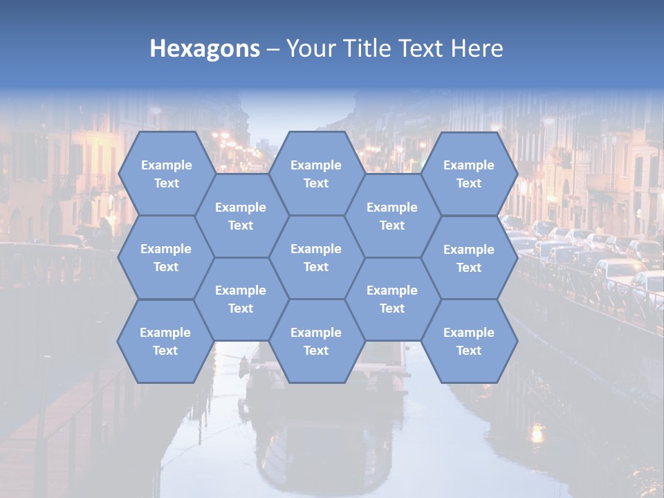 View Of The Milan Canal. Milan, Italy PowerPoint Template