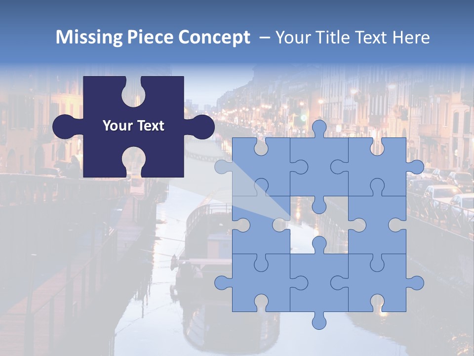 View Of The Milan Canal. Milan, Italy PowerPoint Template