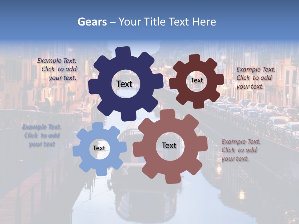 View Of The Milan Canal. Milan, Italy PowerPoint Template