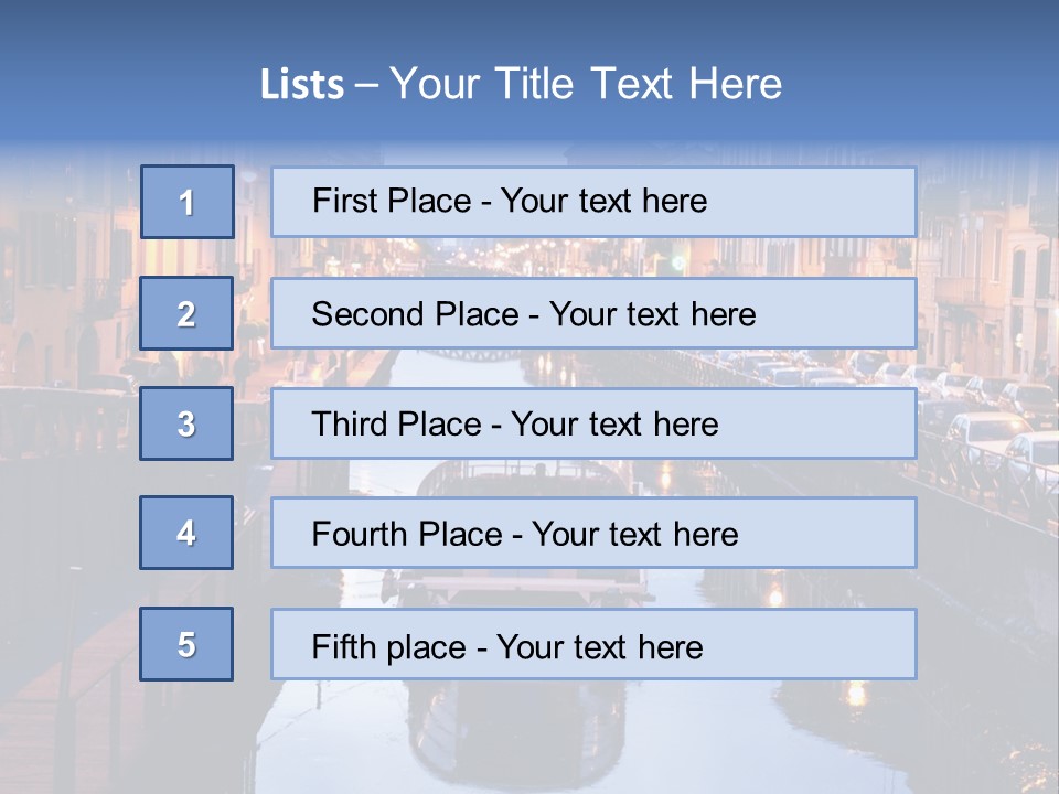 View Of The Milan Canal. Milan, Italy PowerPoint Template