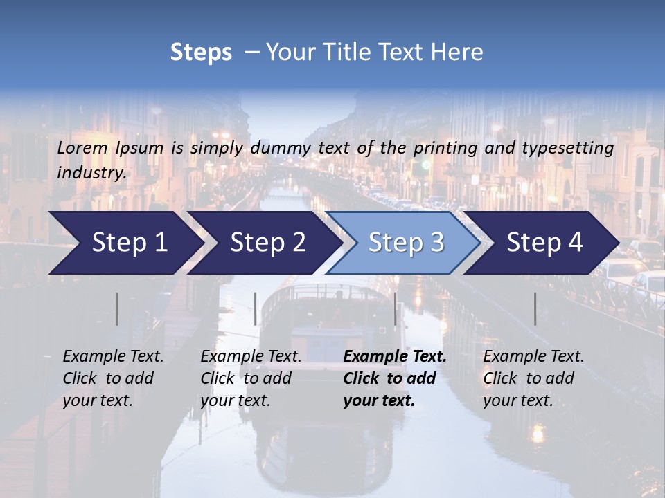 View Of The Milan Canal. Milan, Italy PowerPoint Template