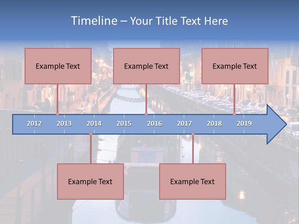 View Of The Milan Canal. Milan, Italy PowerPoint Template