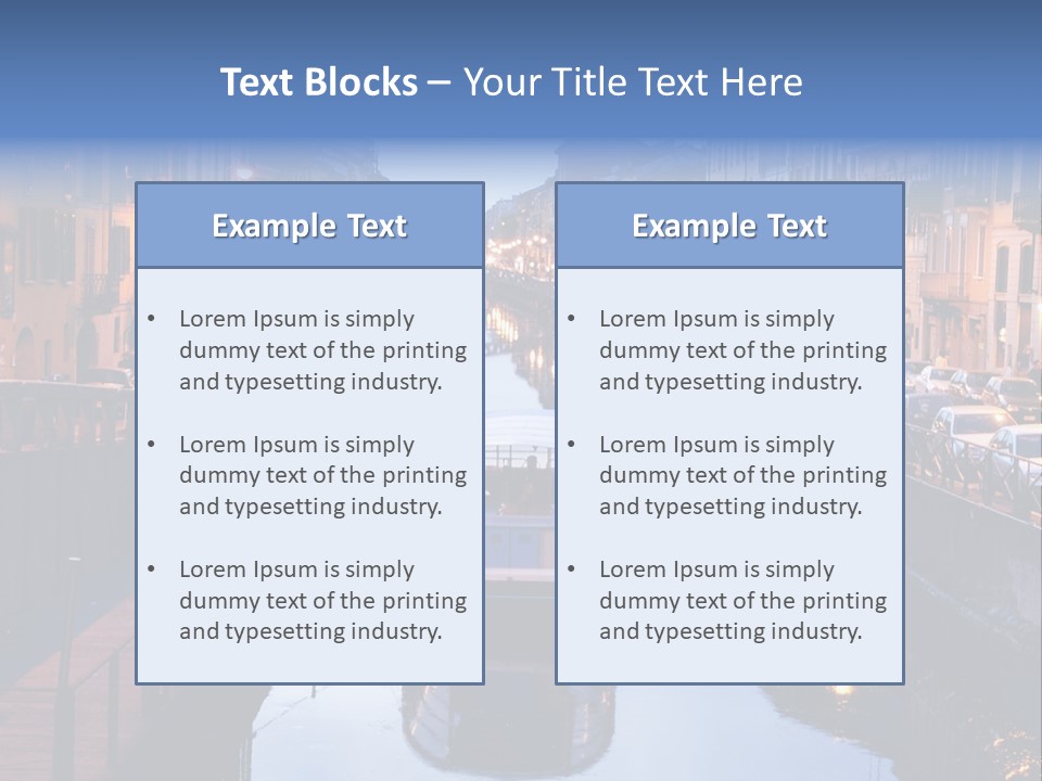 View Of The Milan Canal. Milan, Italy PowerPoint Template