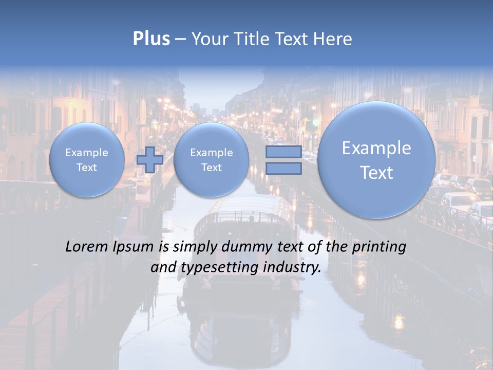 View Of The Milan Canal. Milan, Italy PowerPoint Template