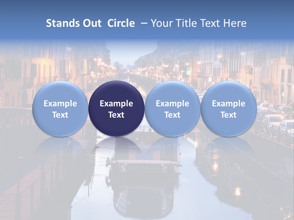 View Of The Milan Canal. Milan, Italy PowerPoint Template