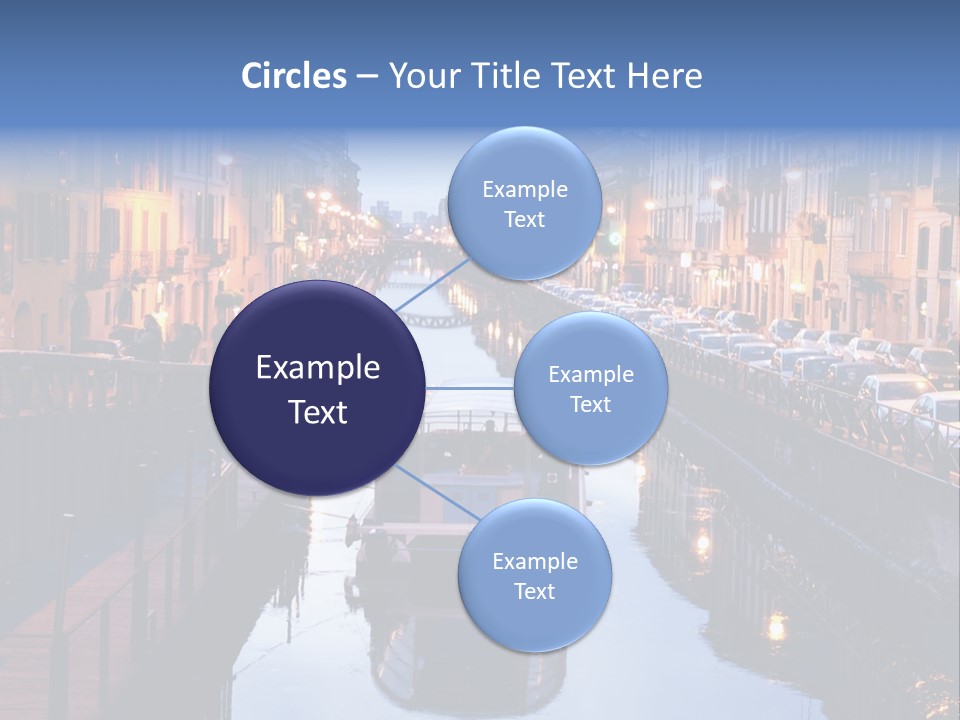 View Of The Milan Canal. Milan, Italy PowerPoint Template