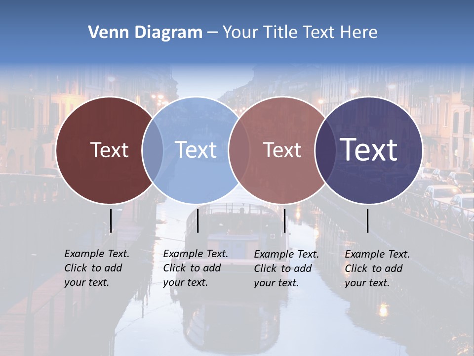 View Of The Milan Canal. Milan, Italy PowerPoint Template