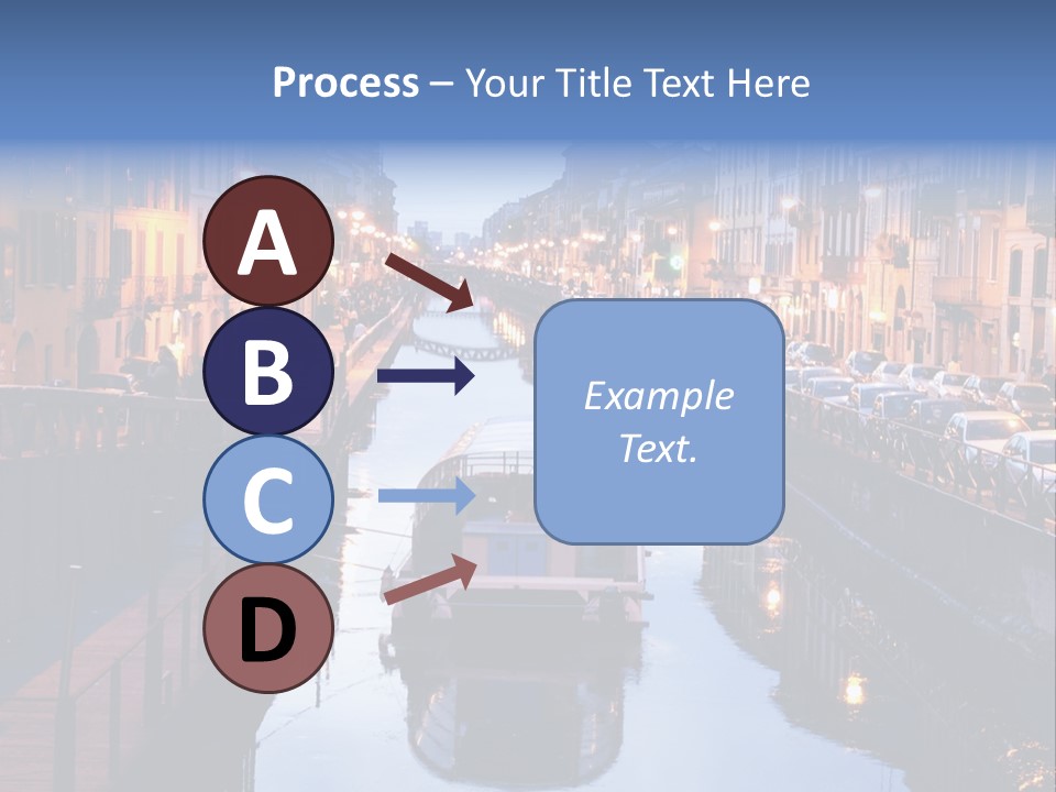 View Of The Milan Canal. Milan, Italy PowerPoint Template