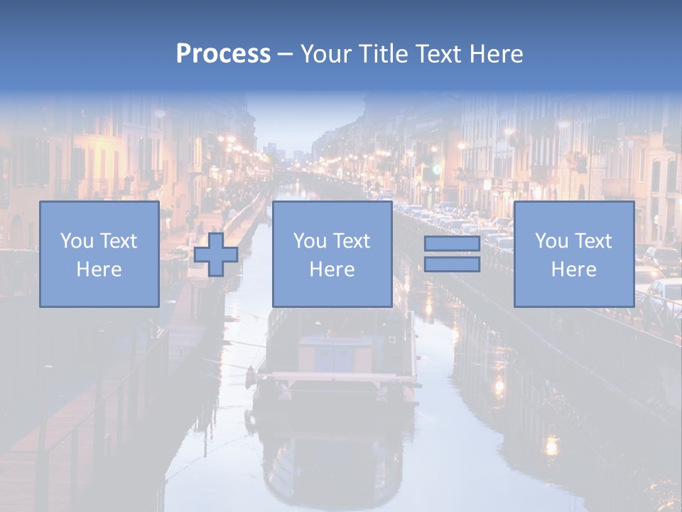 View Of The Milan Canal. Milan, Italy PowerPoint Template